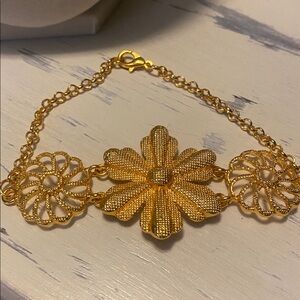 Gold Floral Bracelet